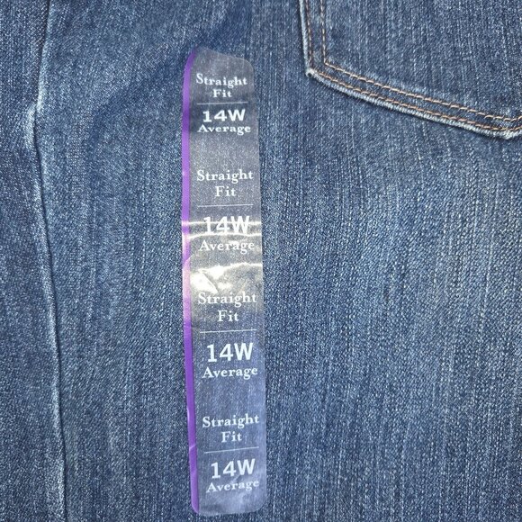 C J Banks Everyday Denim Straight Fit Straight Leg Jeans 14W Comfort Waist 4200 - Picture 3 of 8